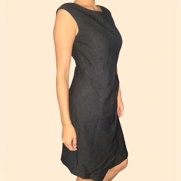 NWT New York & Company Black Midi Dress Size 2 Business Casual Office Siren - Picture 4 of 6